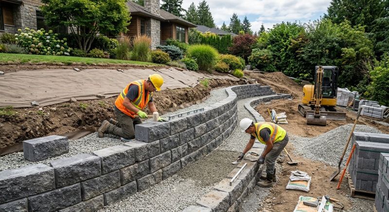 Block Retaining Wall Installation in Daytona Beach, FL