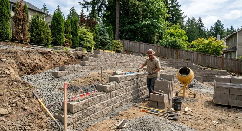 Block Retaining Wall Installation in Citrus County, FL
