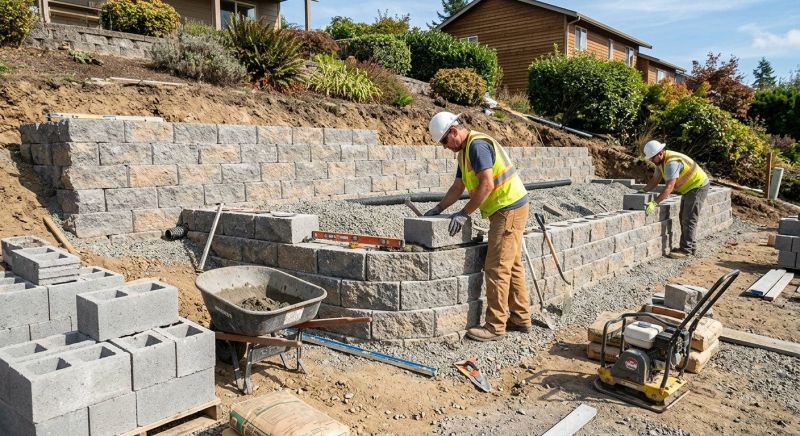 Block Retaining Wall Installation in Ocala, FL