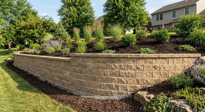 Block Retaining Wall Installation in Pasco County, FL